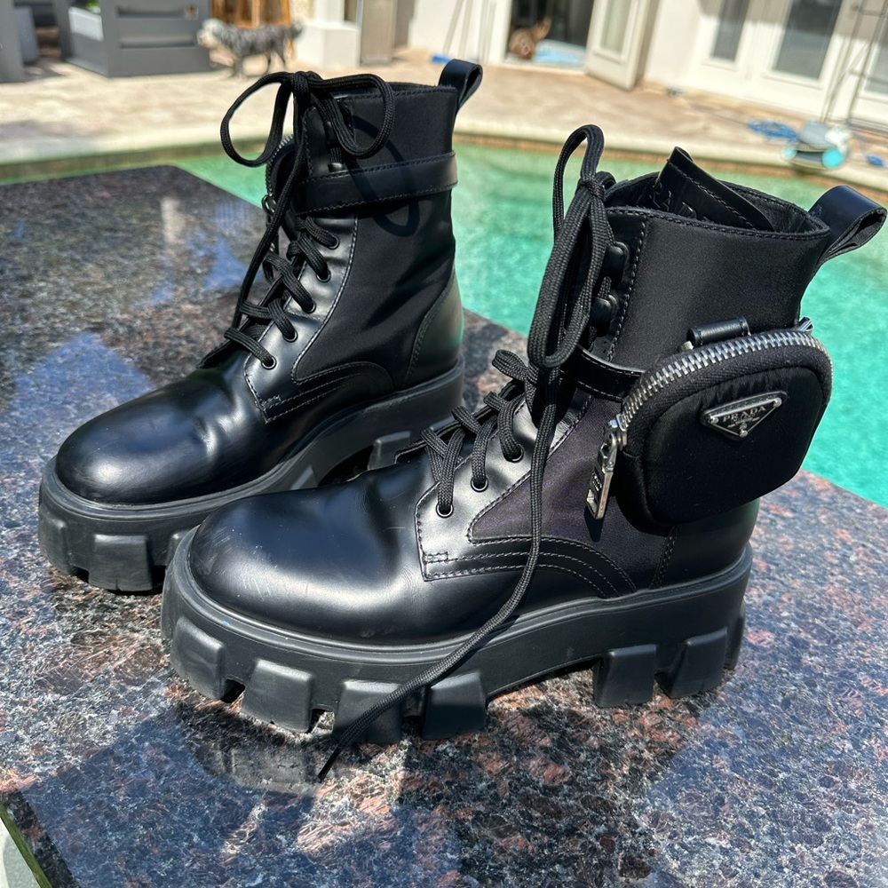 Prada Black Combat Boots - Picture 5 of 13